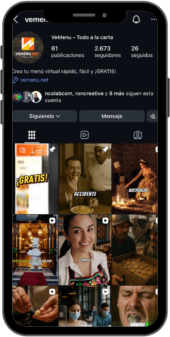 VeMenu — Contenido digital para restaurante