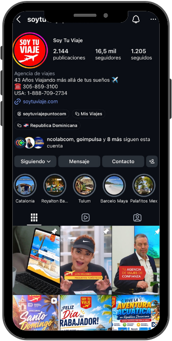 Soy Tu Viaje — Gestión de redes sociales para agencia de viajes